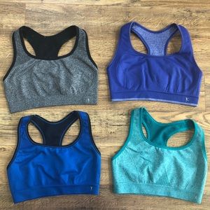 Bundle: 4 Reversible Racerback Sports Bras
